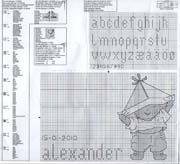 Schema punto croce Alexander 37b