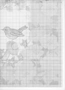 Schema punto croce Cornice Uccellini 11j