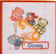 Schema punto croce Spilla Da Balia 48a