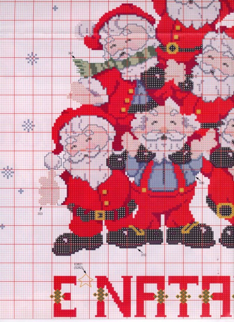 Schema punto croce Albero-babbo-1