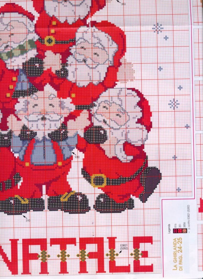 Schema punto croce Albero-babbo-2