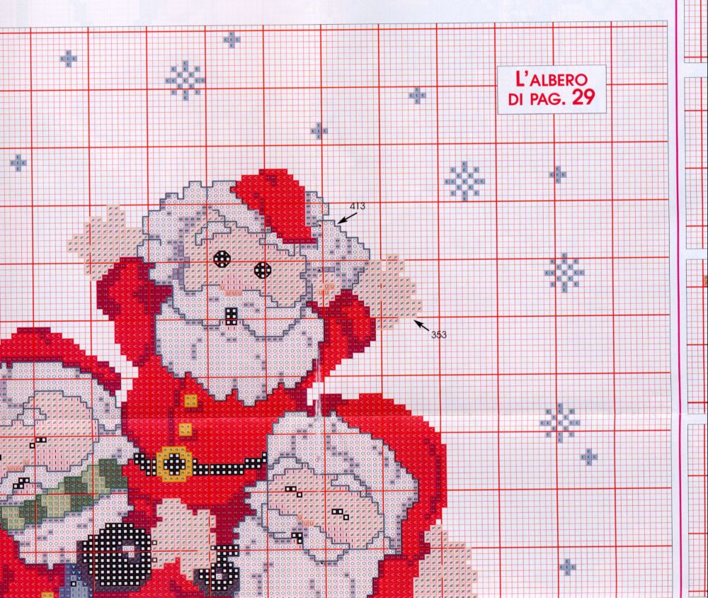 Schema punto croce Albero-babbo-3