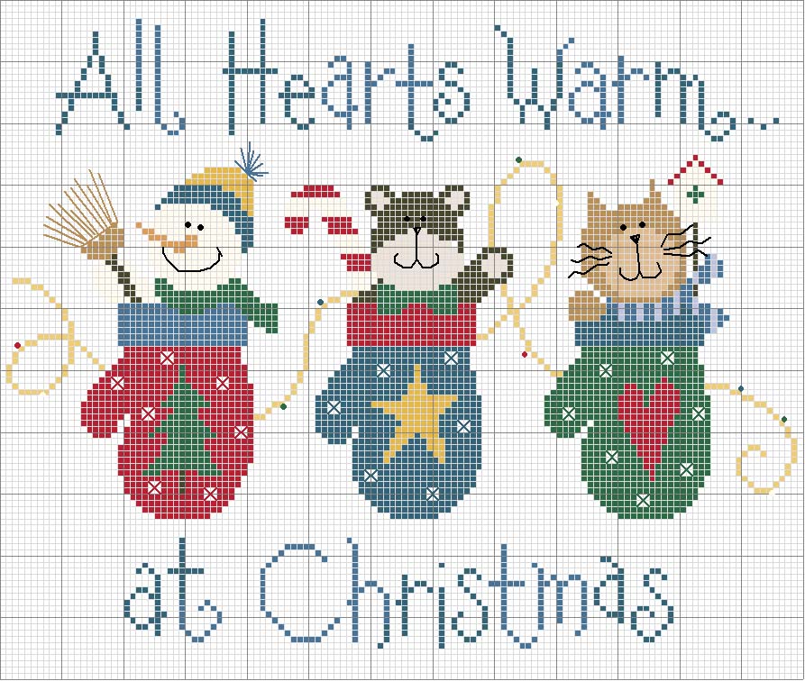 Schema punto croce All-hearts-warm