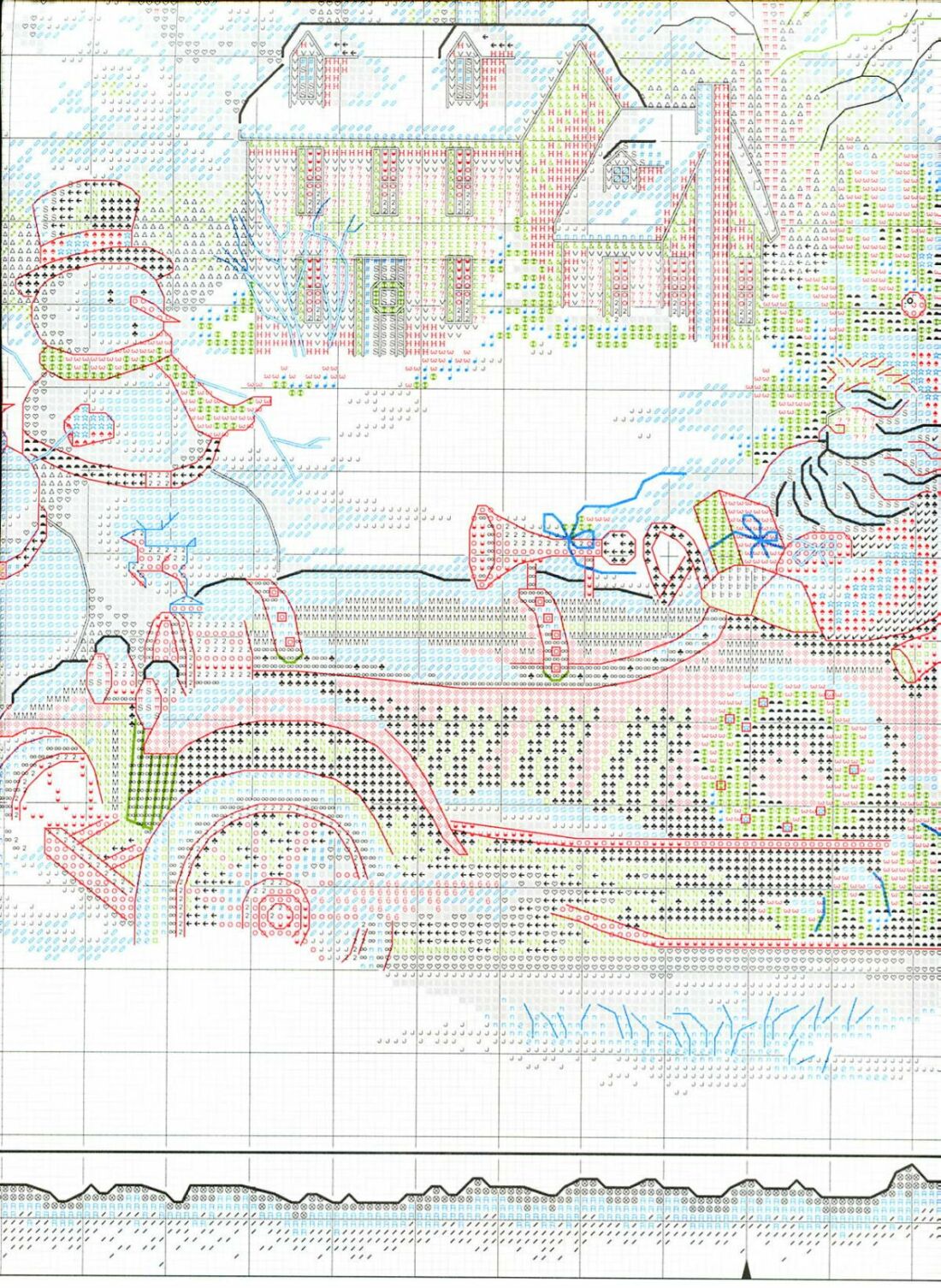 Schema punto croce Babbo In Auto 4