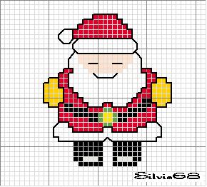 Schema punto croce Babbonatale-silvia