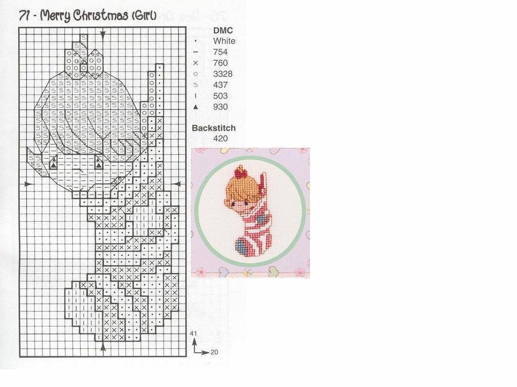 Schema punto croce Calzina Giru