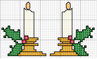 Schema punto croce Candele