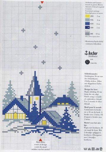 Schema punto croce Case-natale-2