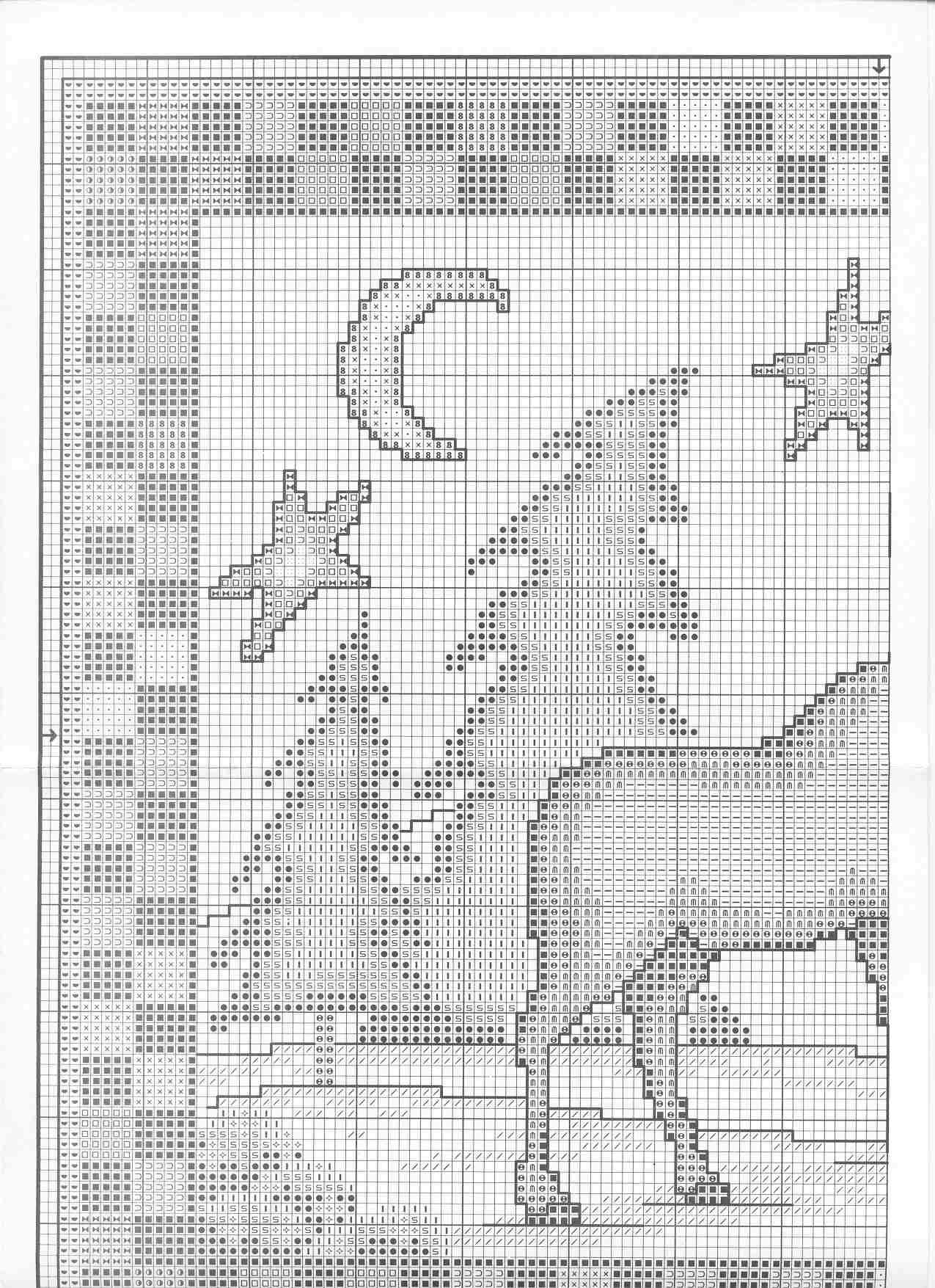 Schema punto croce Cervo 02