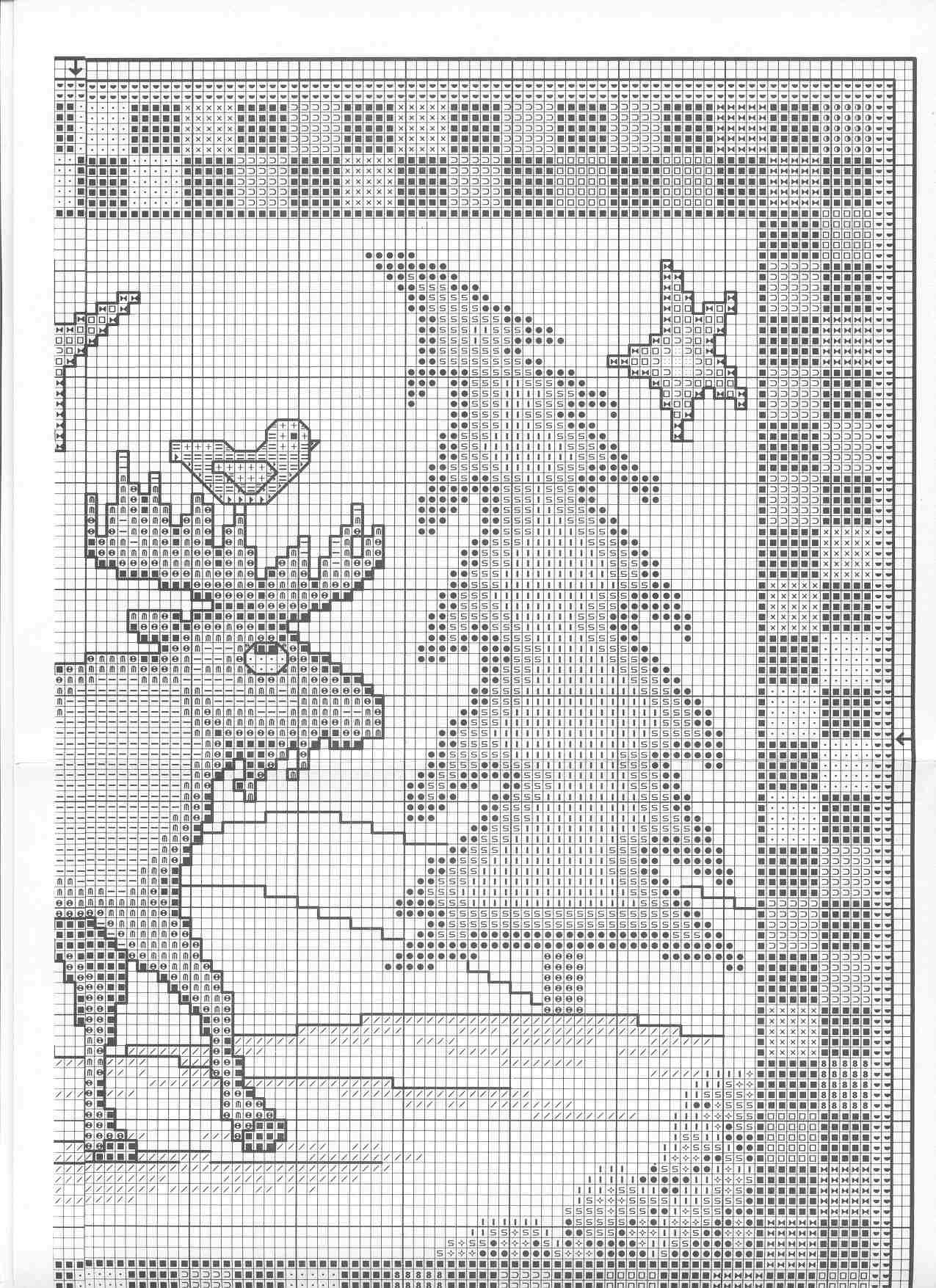 Schema punto croce Cervo 03