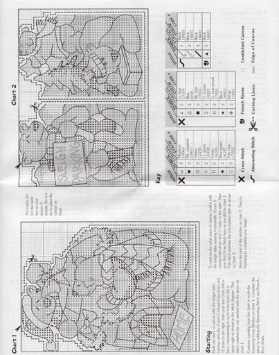 Schema punto croce Famiglia-orso