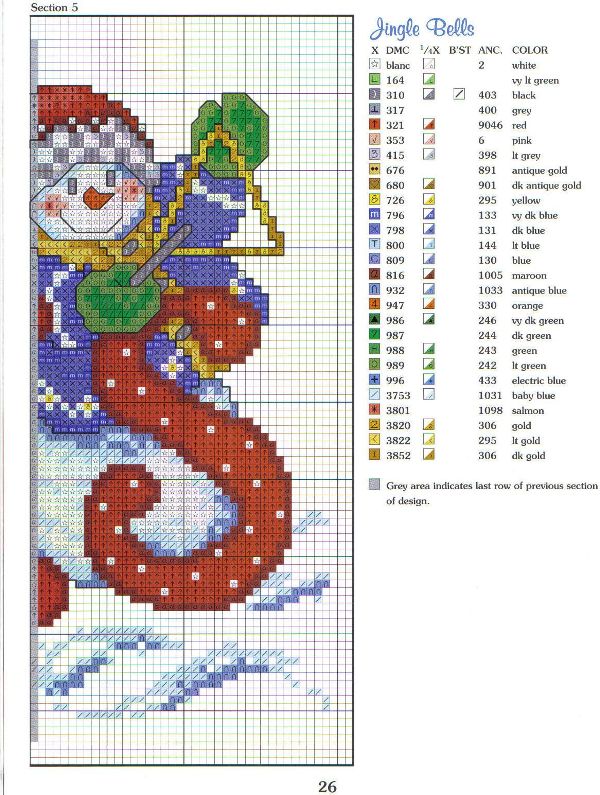 Schema punto croce Jingle-bells-neve-5