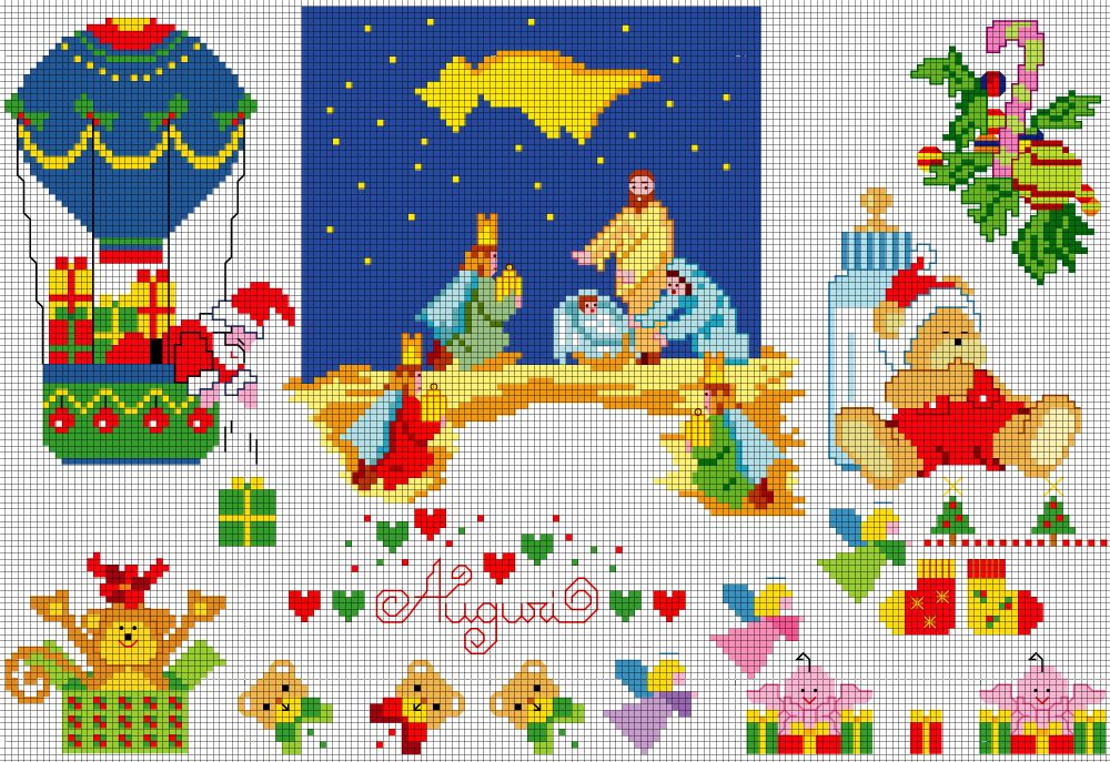 Schema punto croce Natale3