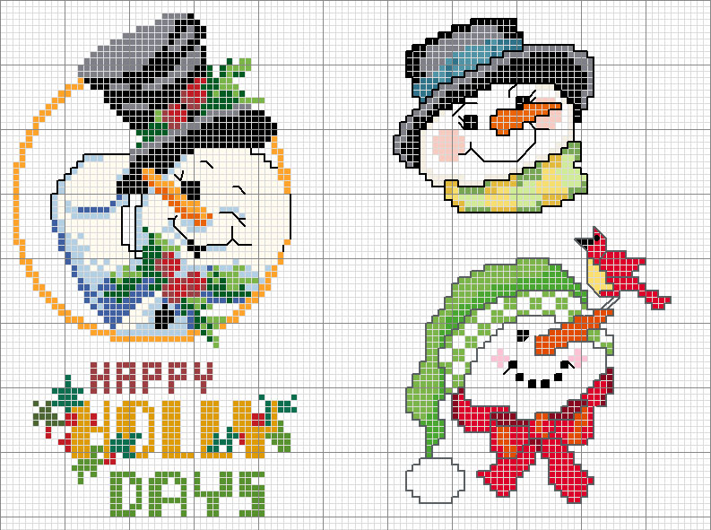 Schema punto croce Omini Neve