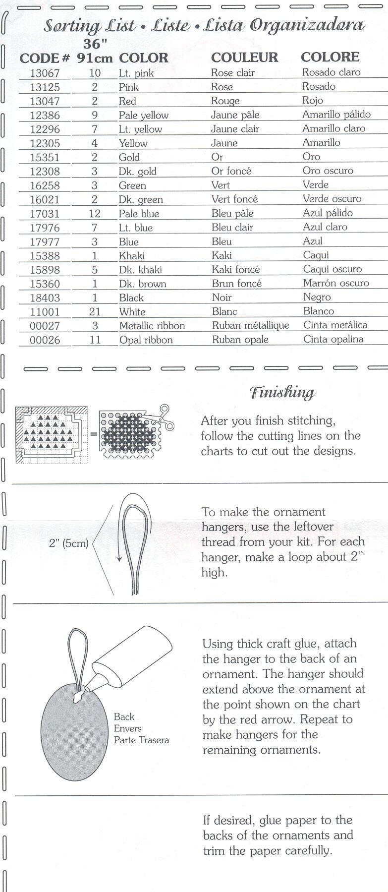 Schema punto croce Ornamenti Angeli 1d
