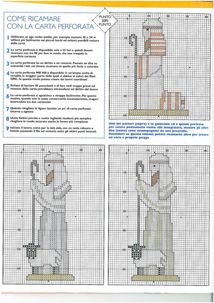Schema punto croce Pastori-presepe