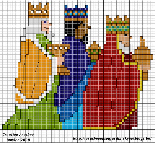 Schema punto croce Re-magi-2