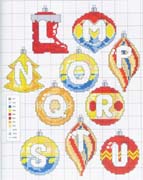 Schema punto croce abc natale 2