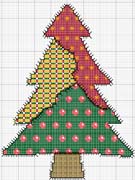 Schema punto croce albero natale