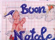 Schema punto croce angeli buon natale 1