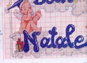 Schema punto croce angeli buon natale 2