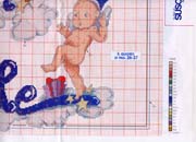 Schema punto croce angeli buon natale 3