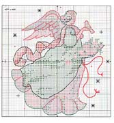 Schema punto croce Angeli Su Albero 10