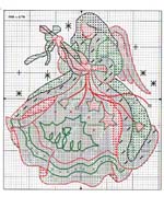 Schema punto croce Angeli Su Albero 6