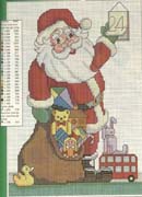 Schema punto croce babbonatale 25 dicembre