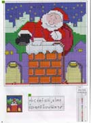 Schema punto croce babbonatale sul camino