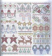 Schema punto croce bordi natalizi