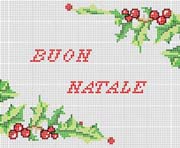 Schema punto croce buon natale
