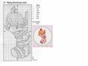 Schema punto croce calzina giru