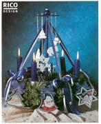 Schema punto croce Centrotavolo Blu 1a