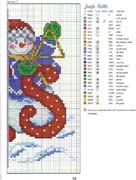 Schema punto croce jingle bells neve 5