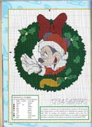 Schema punto croce Minnie-su-albero