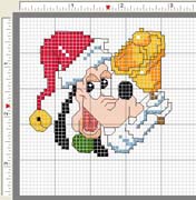 Schema punto croce Pippo-natalizio