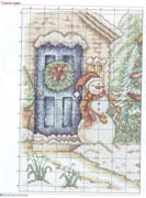 Schema punto croce Quadretto-pupazzo-1