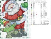 Schema punto croce teddy e babbonatale