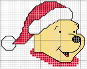Schema punto croce winnie natalizio