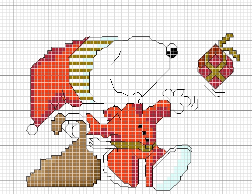Schema punto croce Snoopy