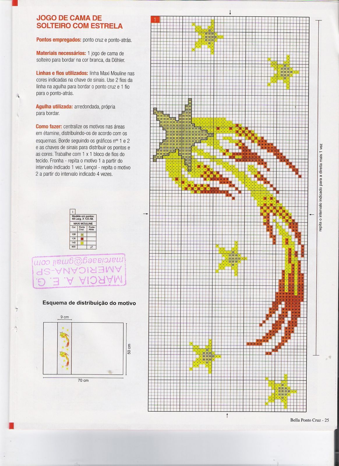 Schema punto croce Stella-cometa-2