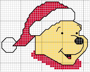 Schema punto croce Winnie Natalizio