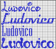 Schema punto croce Ludovico 2