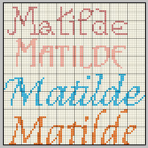 Schema punto croce Matilde2