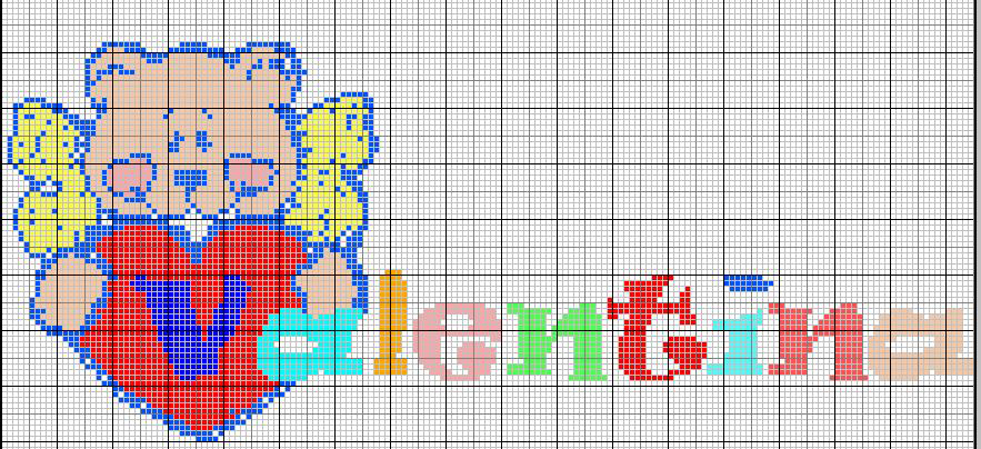 Schema punto croce Valentina1