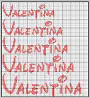 Schema punto croce valentina waltograph