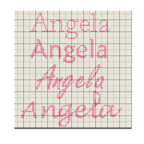 Schema punto croce Angela