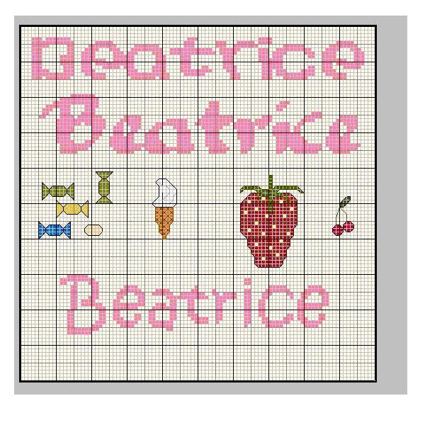 Schema punto croce Beatrice1