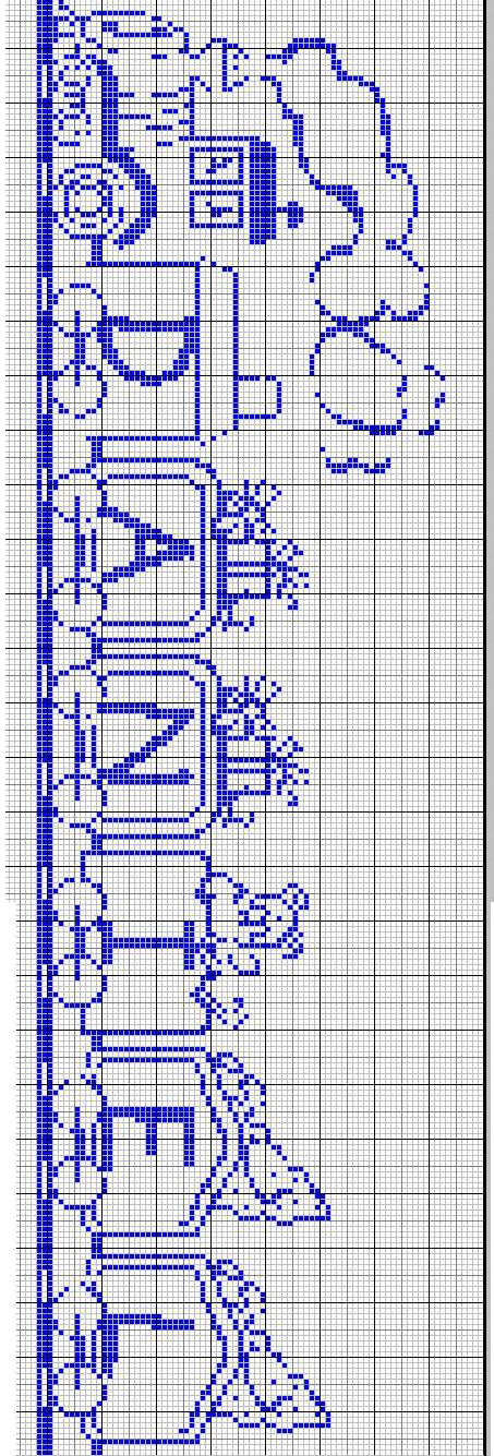 Schema punto croce Daniel Trenino